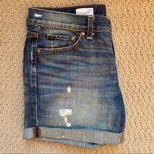 Relaxed Boyfriend Denim Shorts